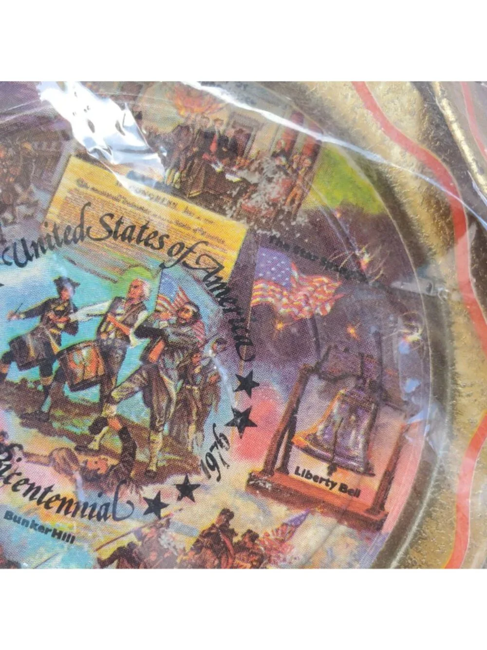 VTG 1976 Bicentennial Commemorative 6 Coasters 4th of July Flag Independence Day